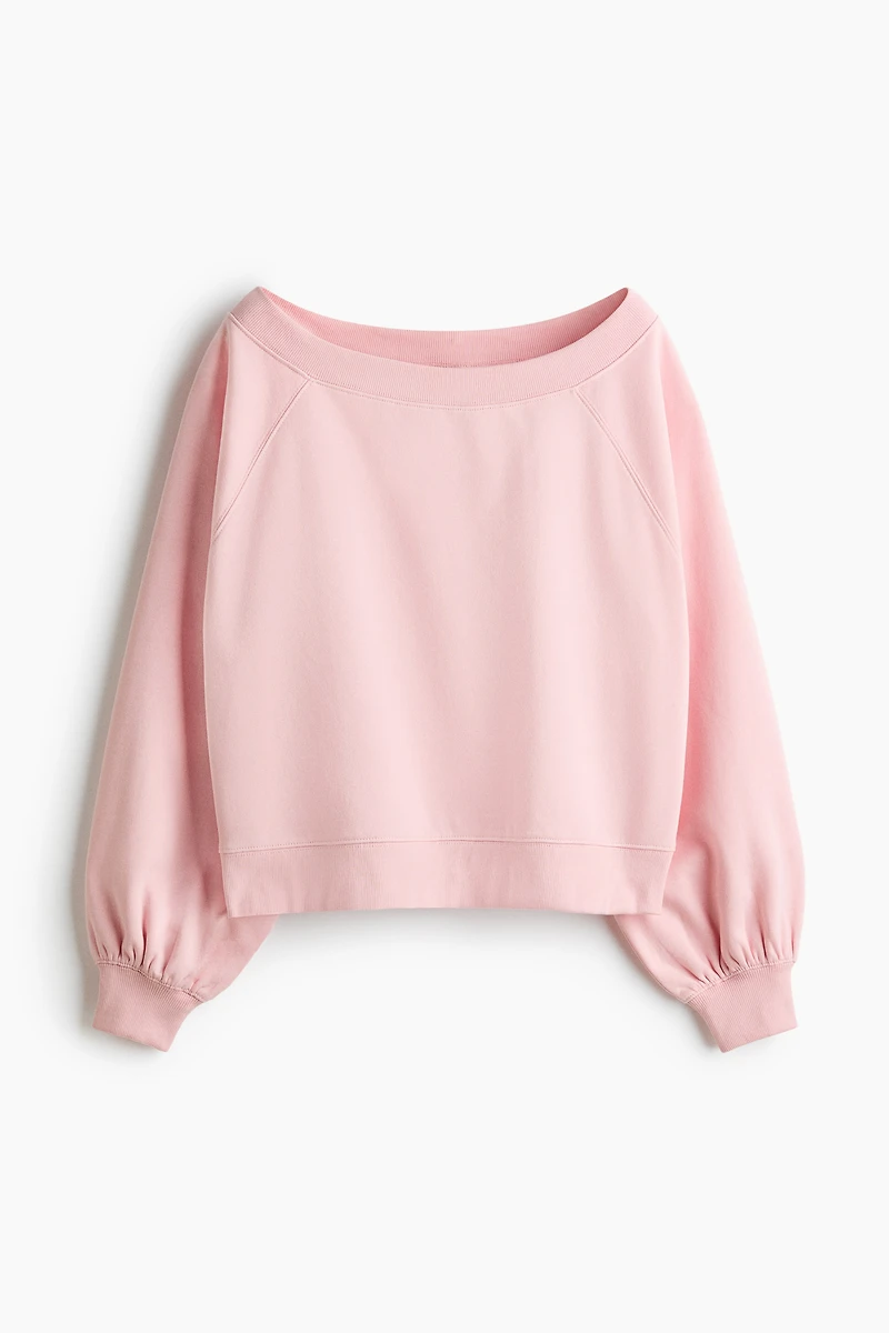Off-the-Shoulder Sweatshirt