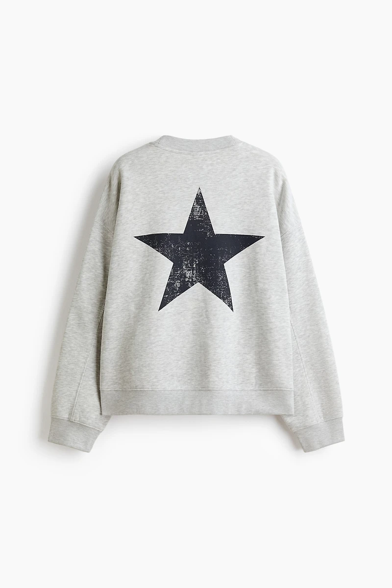 Sweatshirt with Printed Motif