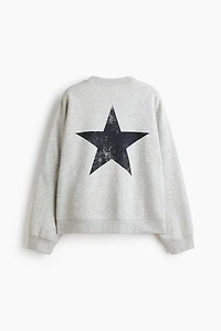 Sweatshirt with Printed Motif