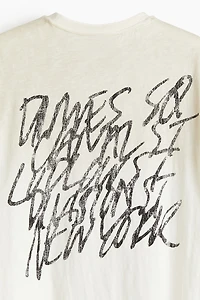 T-shirt à manches longues ample en jersey