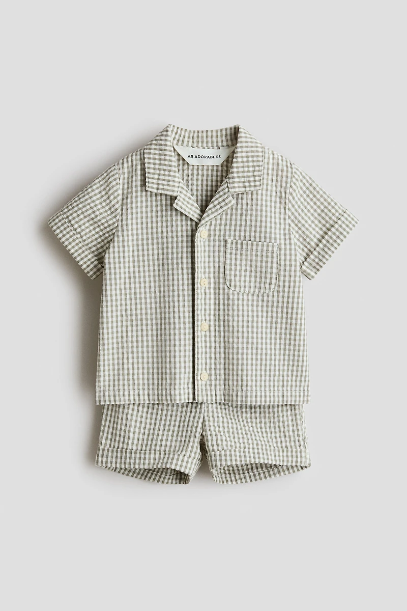 2-Piece Cotton Seersucker Set