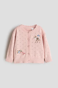 Appliquéd Cotton Cardigan