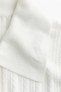 Polo en tricot pointelle