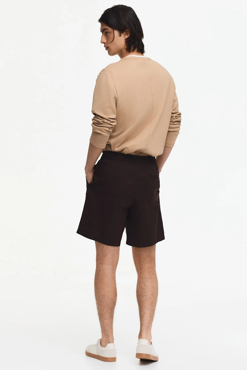 Regular-Fit Linen-Blend Shorts