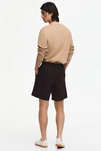 Regular-Fit Linen-Blend Shorts