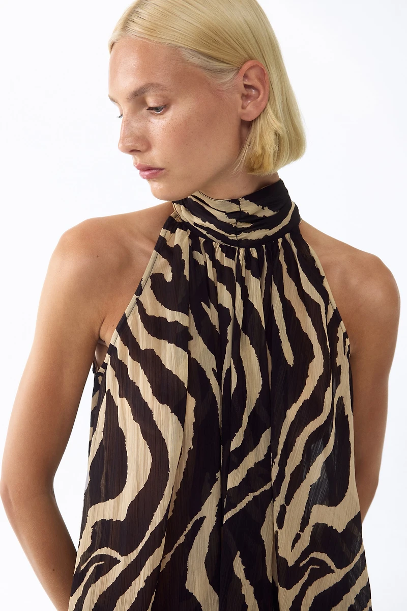 Tie-Detail Chiffon Top