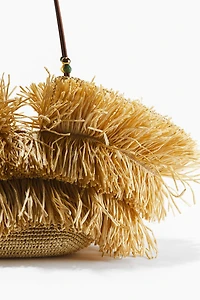 Fringed Straw Shopper