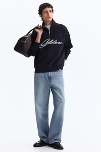 Relaxed-Fit Half-Zip Sweatshirt