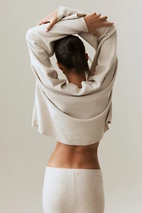 Oversized Curved-Hem Sweater
