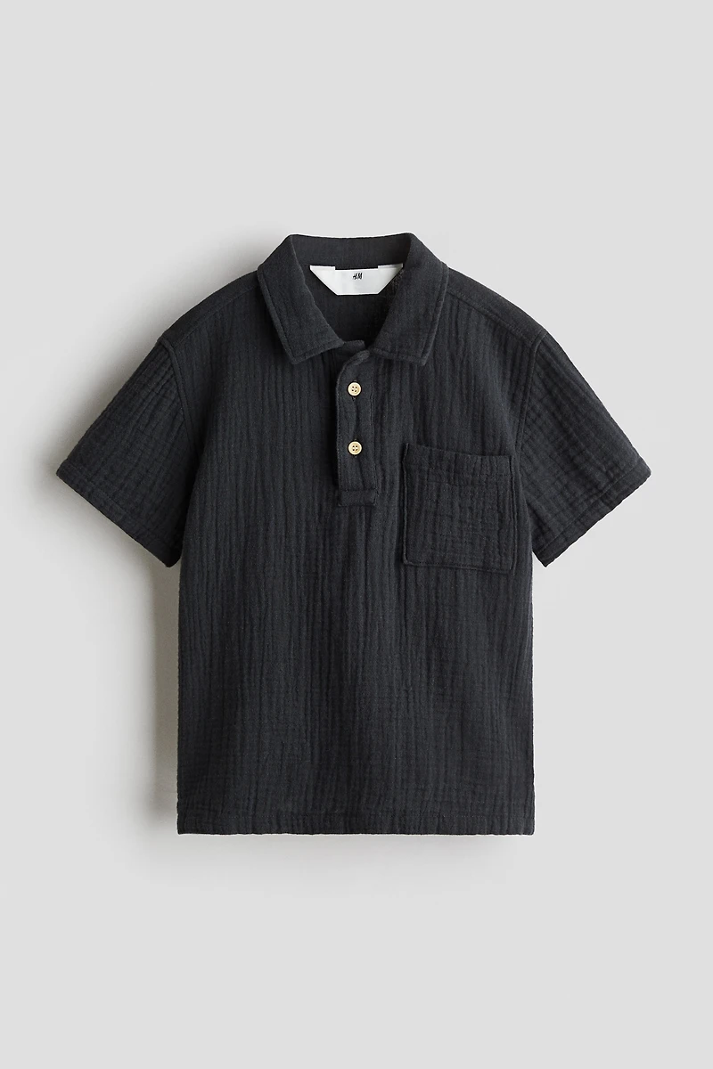 Cotton Muslin Pullover Shirt