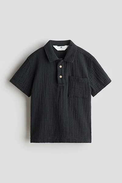 Cotton Muslin Pullover Shirt