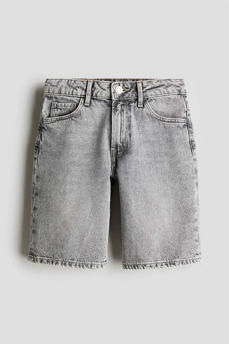 Loose-Fit Denim Shorts
