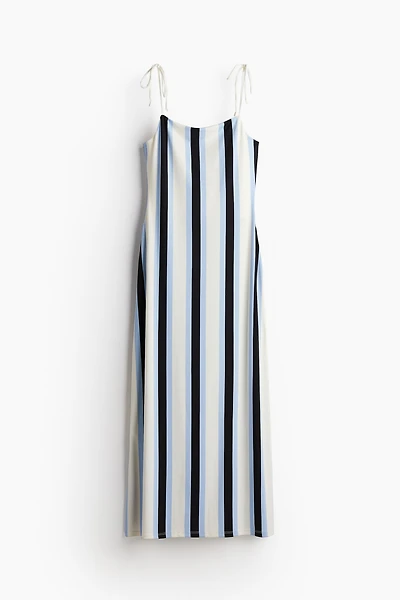 Robe midi avec bretelles à nouer