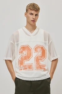 T-shirt très grand en filet imprimé