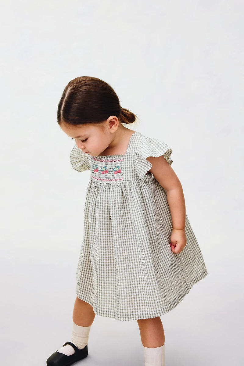 Robe empire en coton
