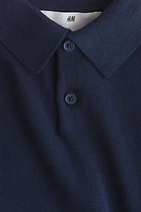 Fine-Knit Polo Shirt
