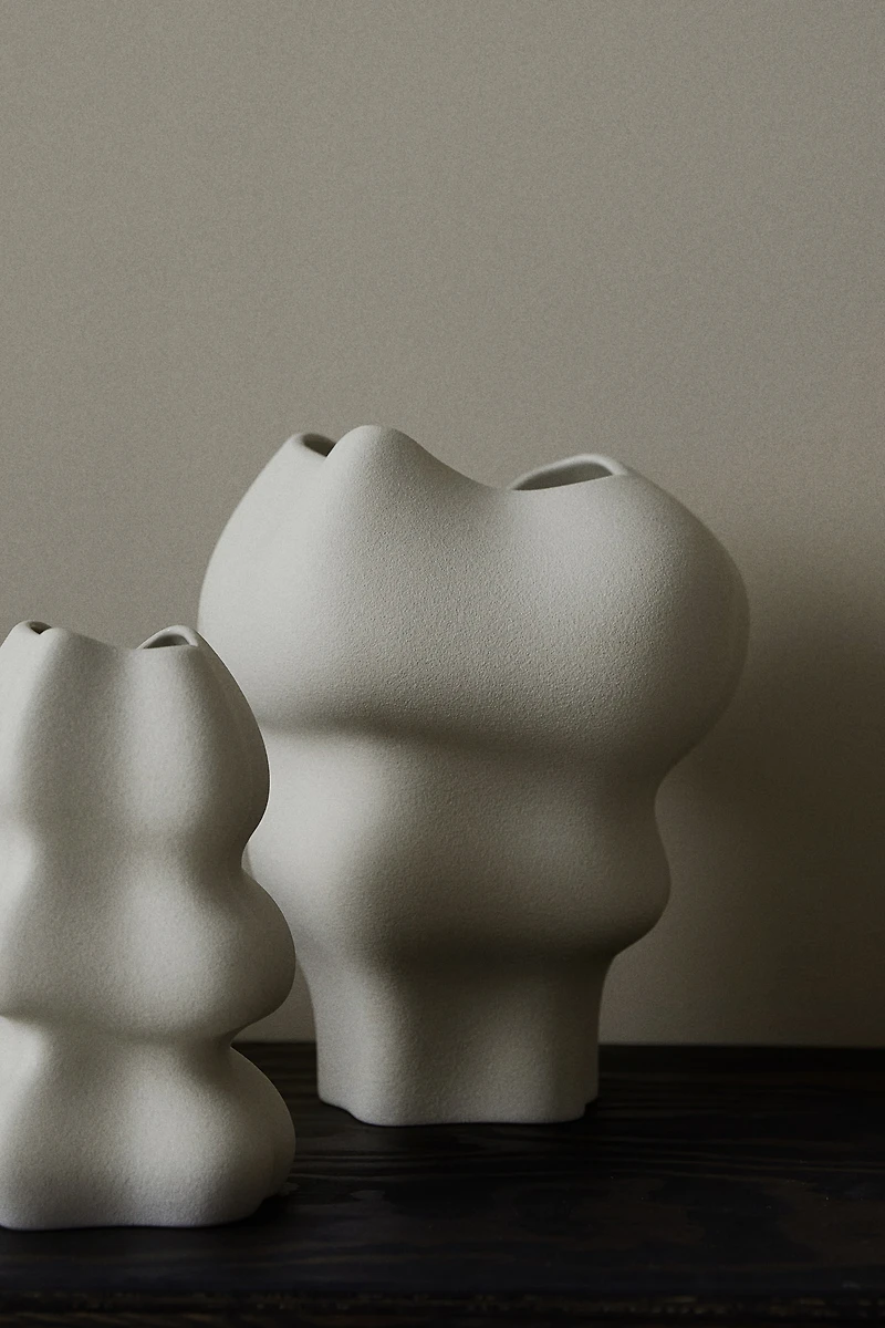 Extra-Large Irregular-Shaped Stoneware Vase