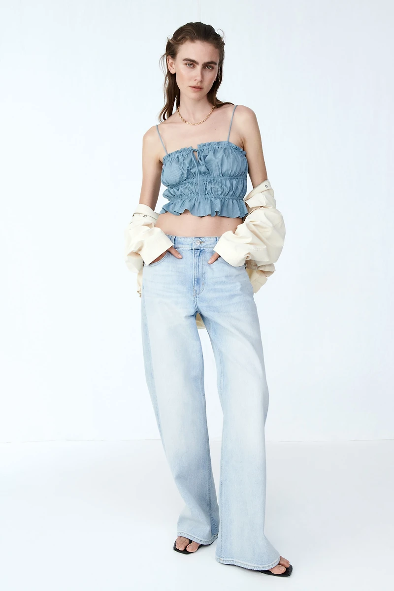 Top with Tie Shoulder Straps