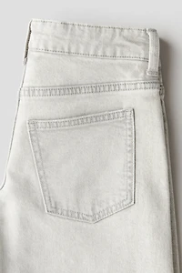Jean taille basse à jambes larges
