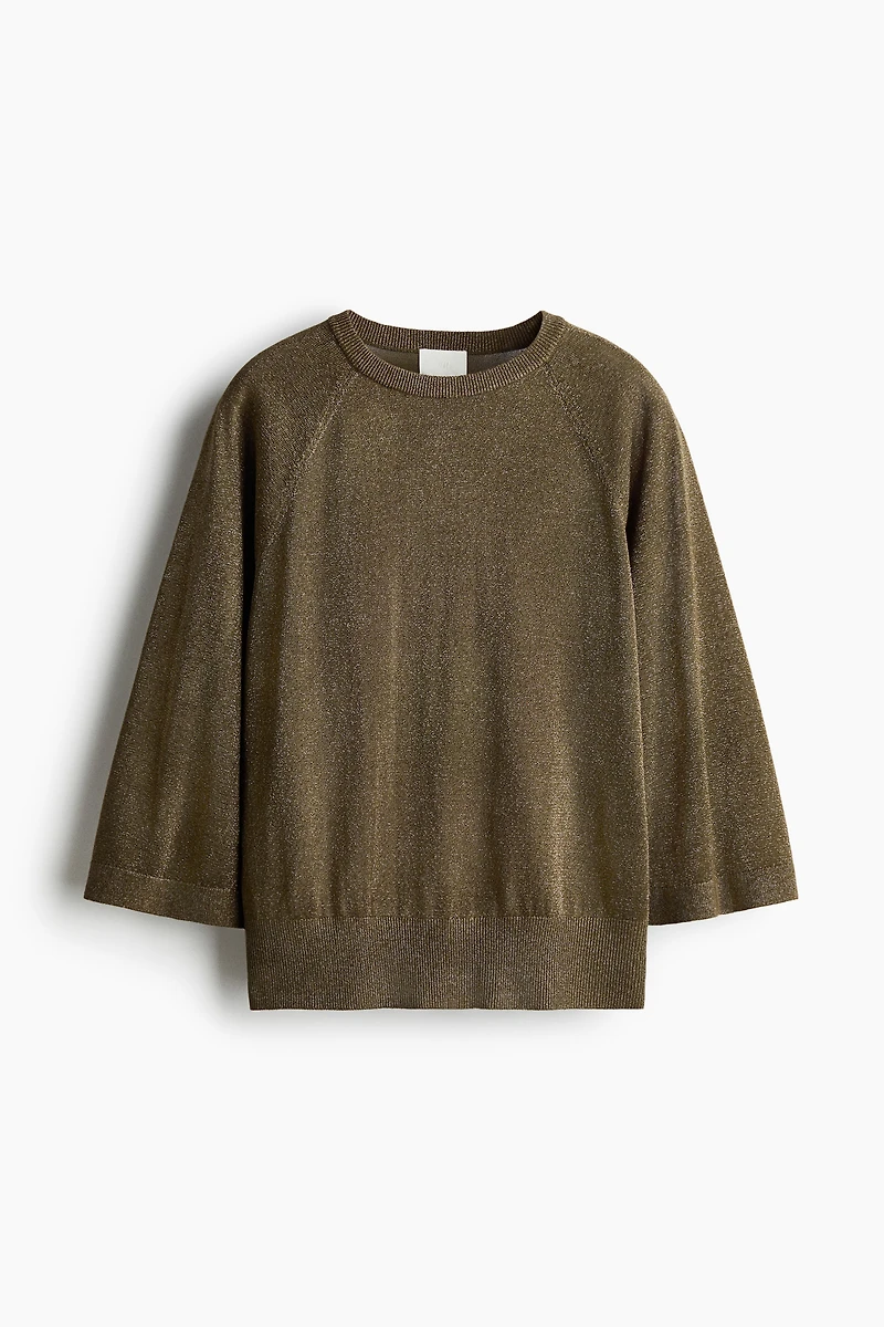 Fine-Knit Glittery Top