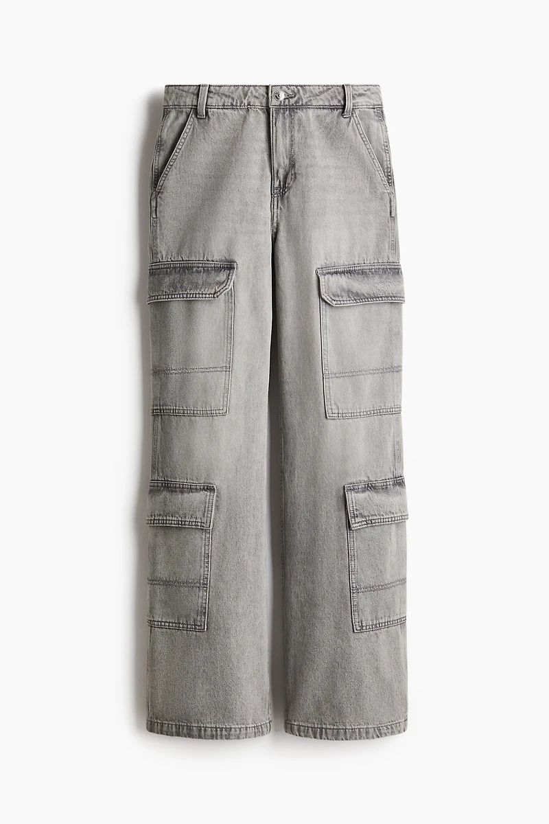 Denim Cargo Pants