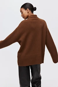 Cashmere-Blend Turtleneck Sweater