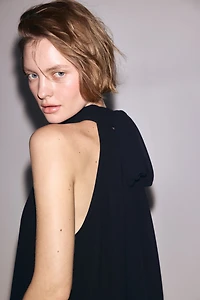 Top avec col écharpe