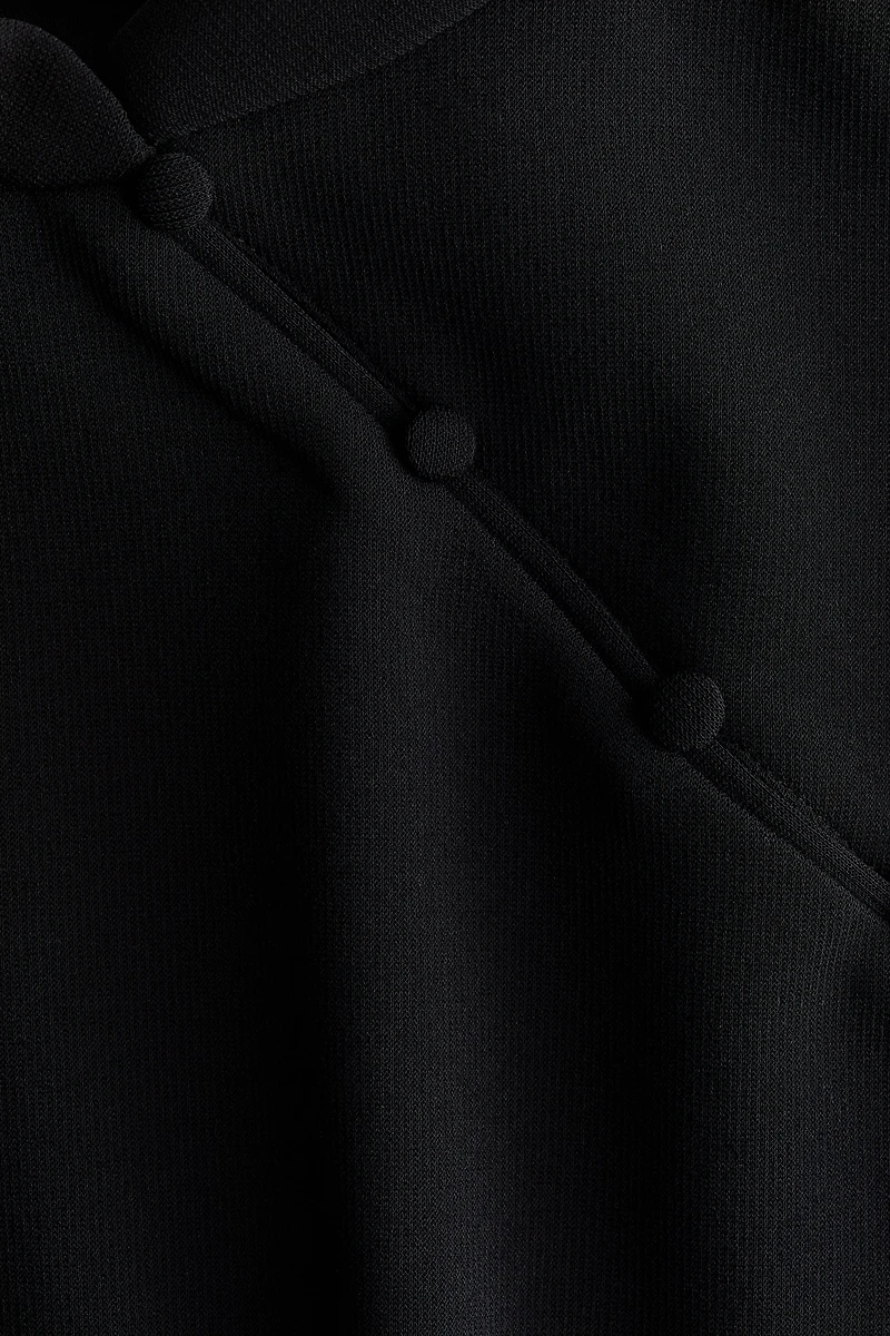 Cap-Sleeved Top with Button Detail