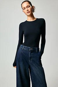 Long-sleeved Microfiber Top