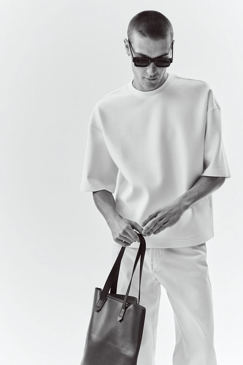 Oversized-Fit Scuba T-Shirt