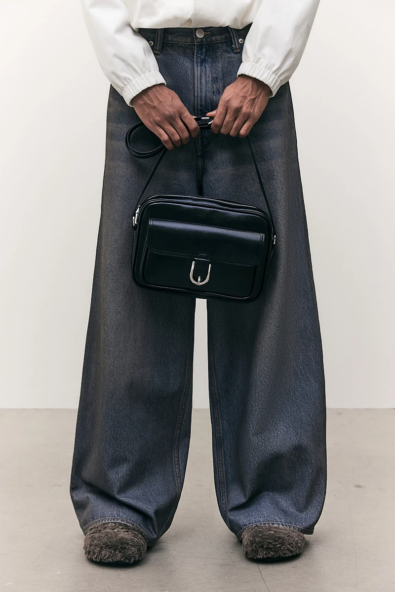 Jean large à taille haute