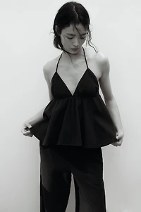 Cotton halterneck top