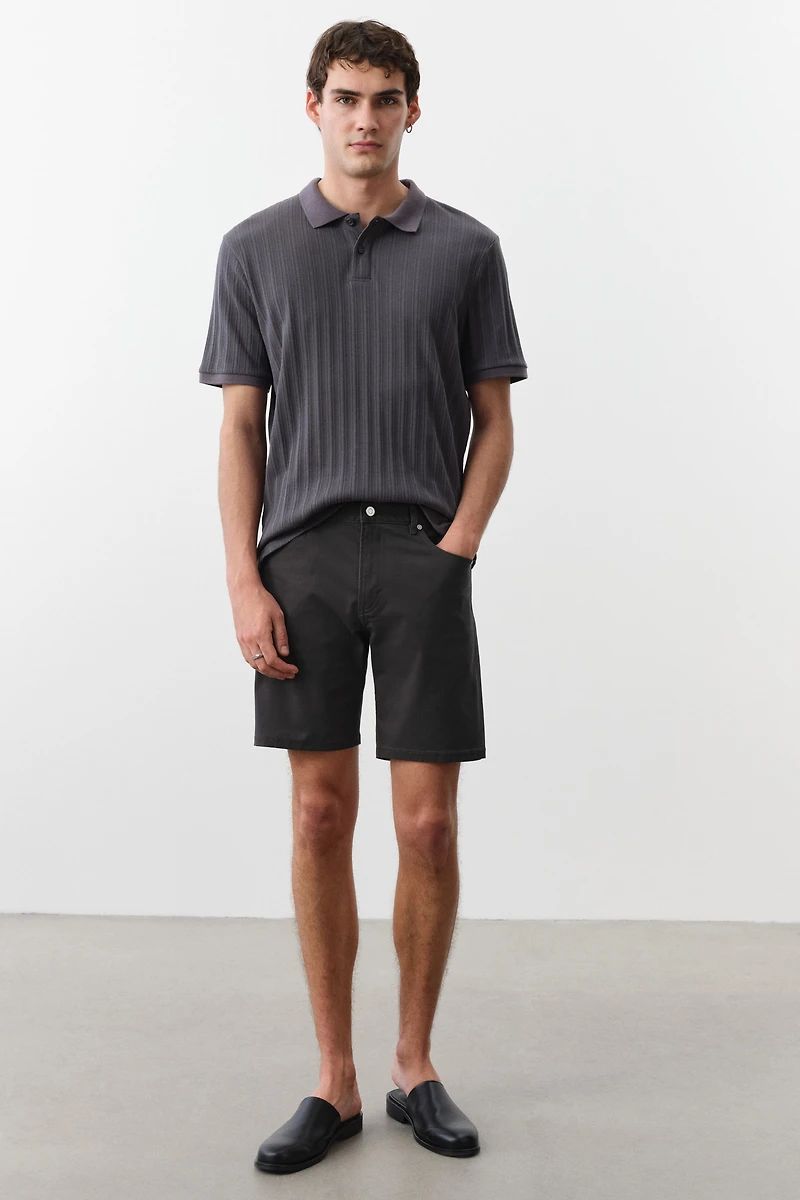 Regular-Fit Twill Shorts