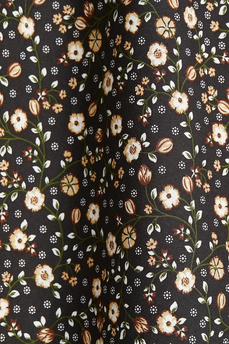 V-Neck Cotton Poplin Dress