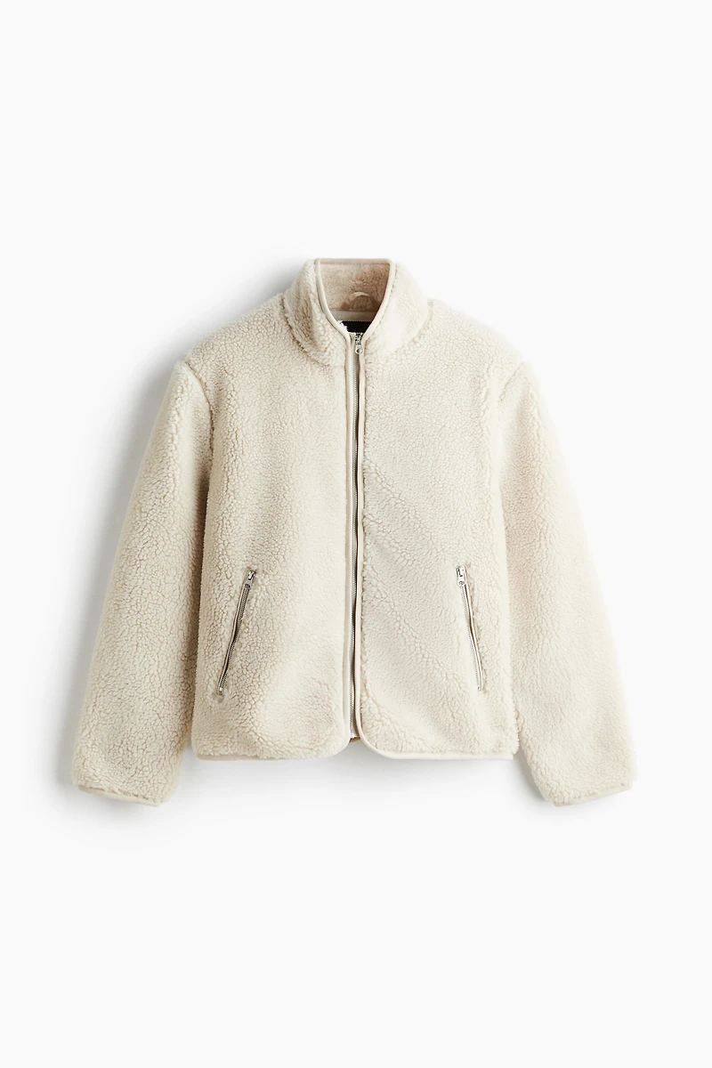 Regular-Fit Teddy Fleece Jacket