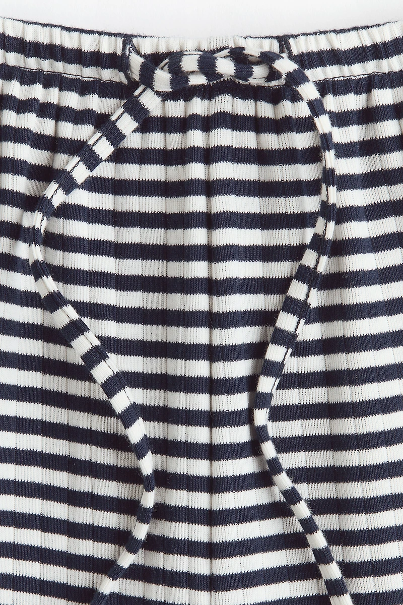 Ribbed Drawstring Pants