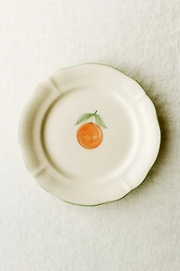 Hand-Painted Stoneware Appetizer Plate