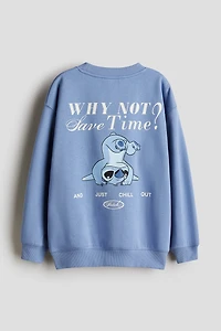 Chandail ample à motif imprimé