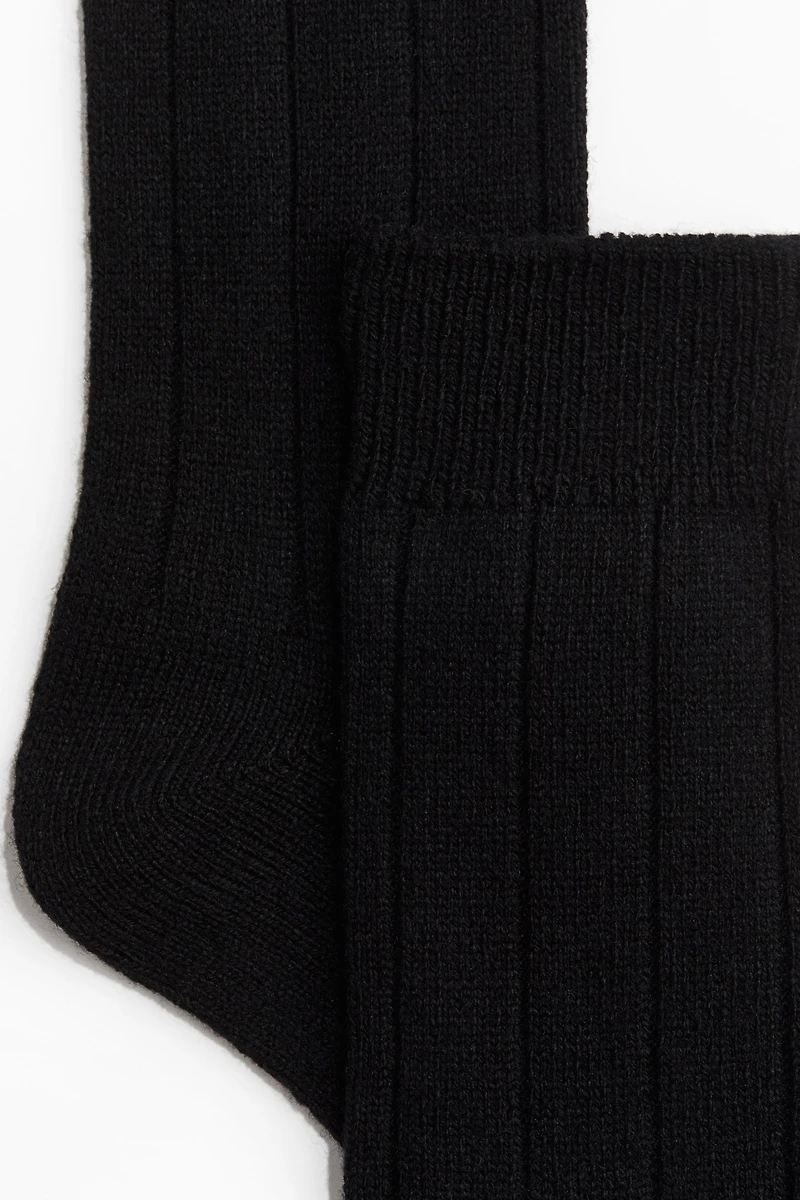 Rib-Knit Socks