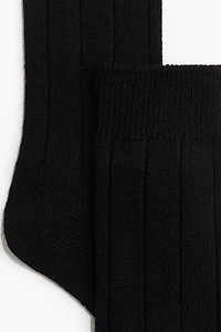 Rib-Knit Socks