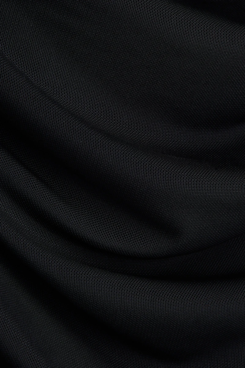 One-Shoulder Mesh Top