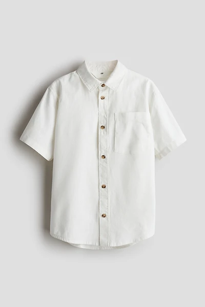 Linen-Blend Shirt