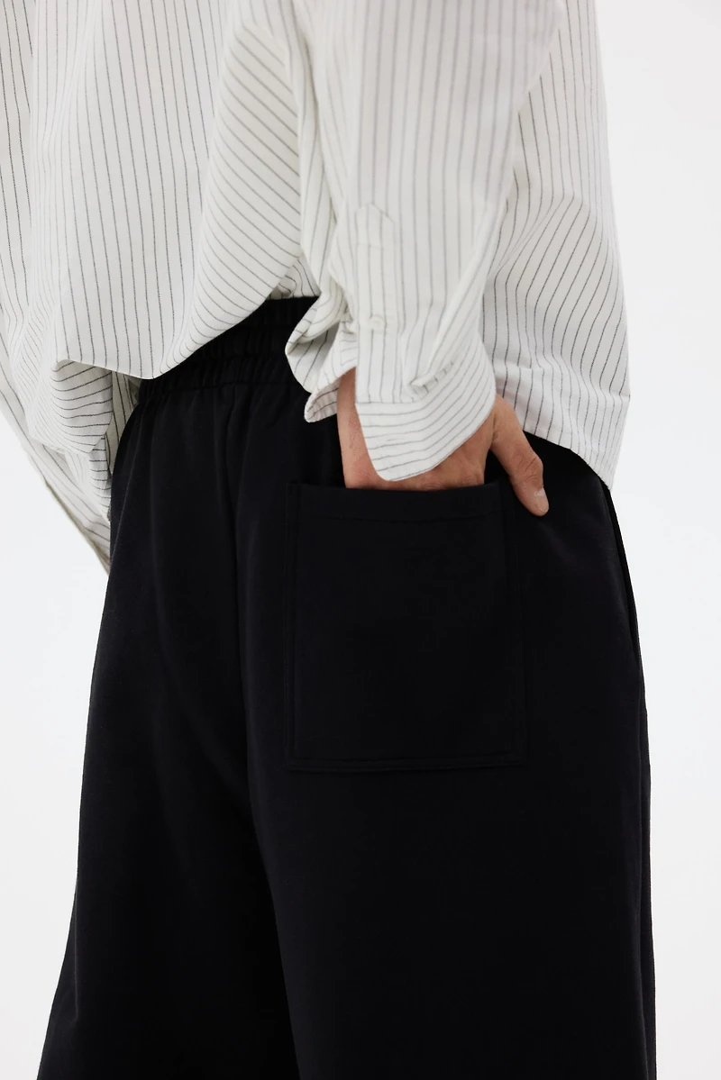 Wide-Leg Cotton Joggers