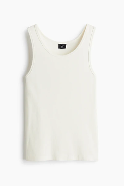Slim-Fit Ribbed Tank Top