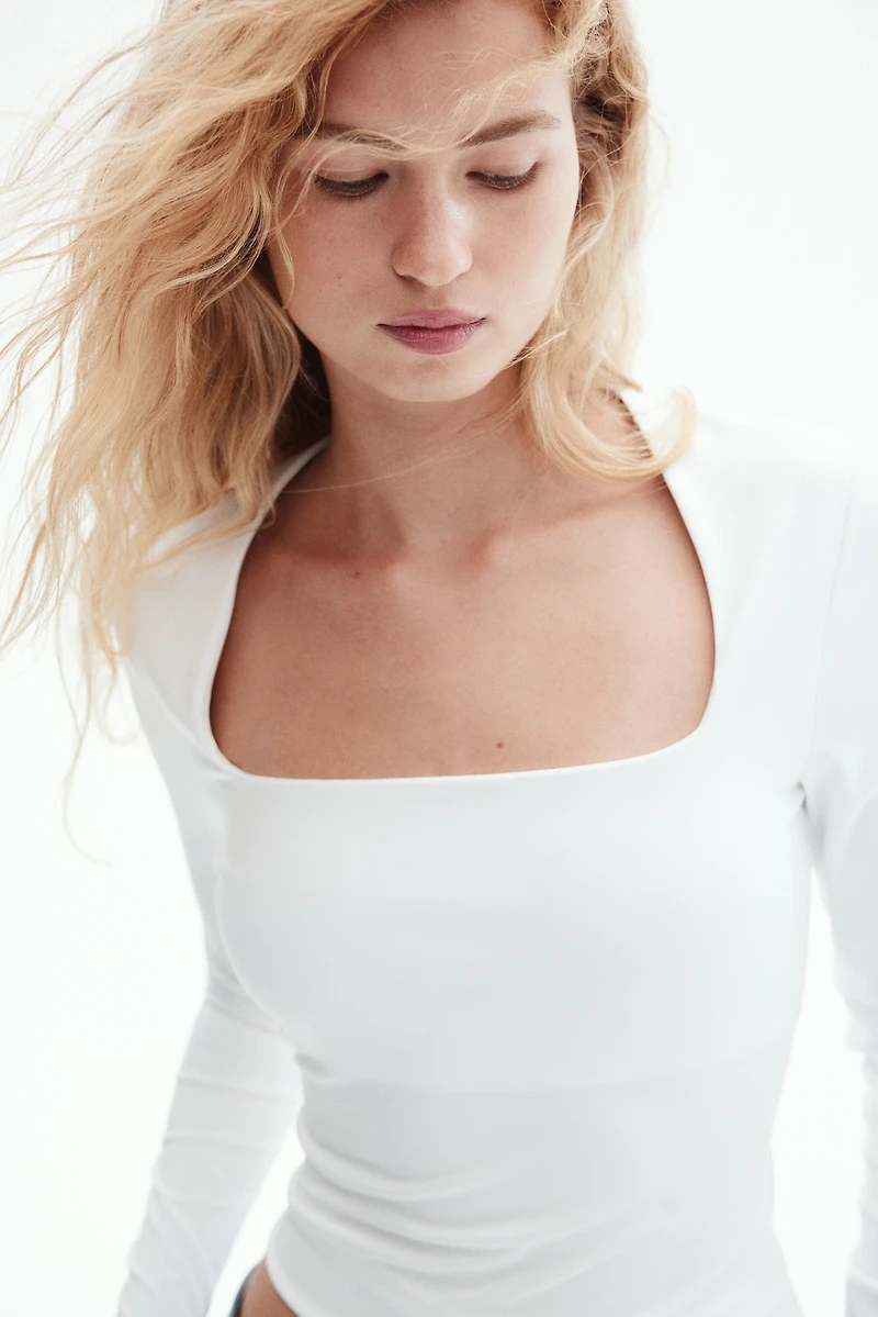 Long-Sleeved Microfiber Top