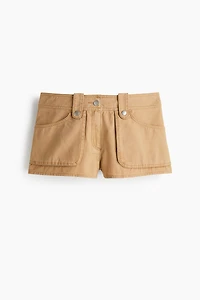 Canvas Mini Shorts