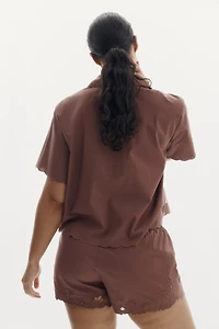 Pajamas with Eyelet Embroidery