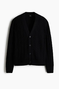 Relaxed-Fit Cable-Knit Cardigan