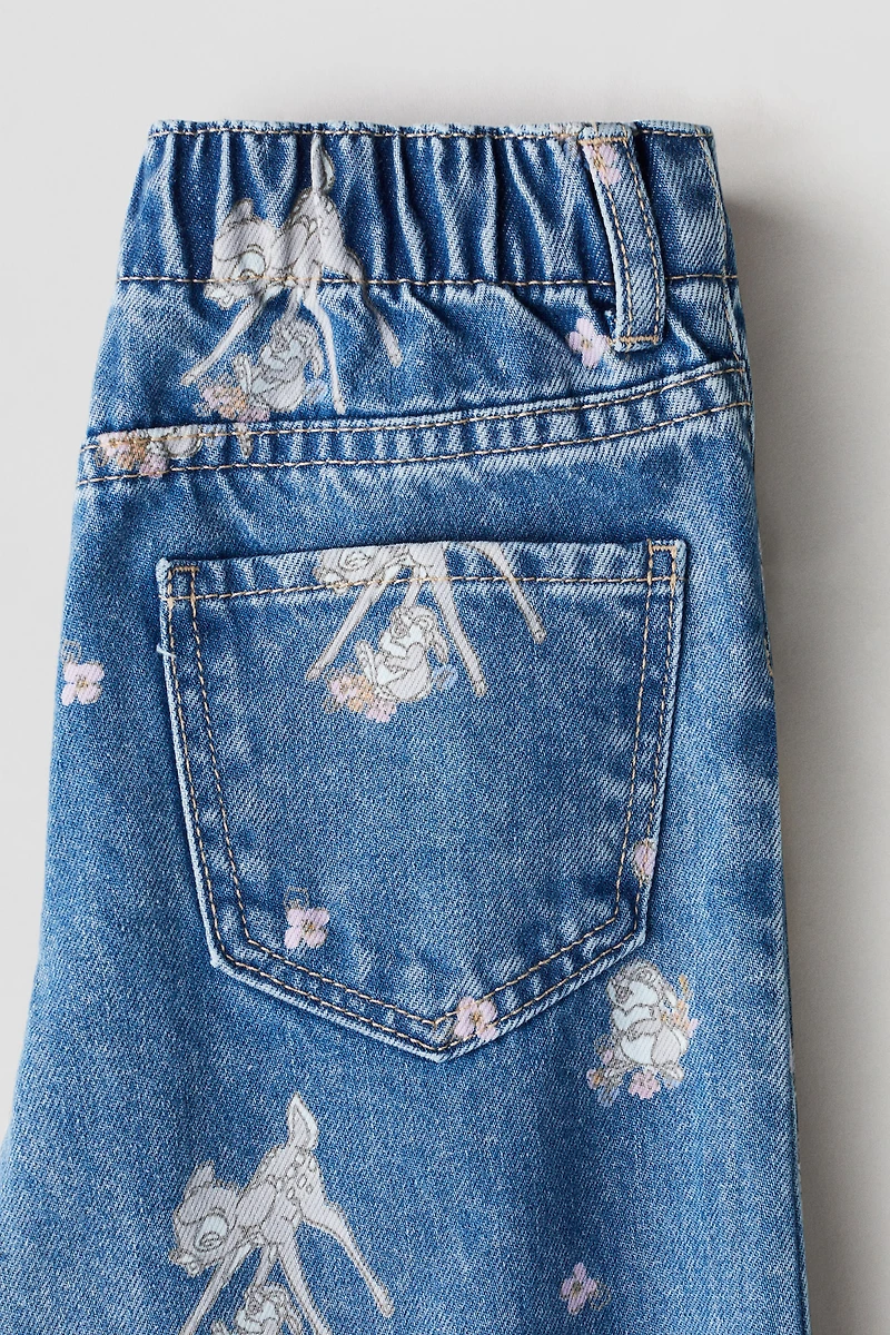 Jean imprimé aux jambes larges