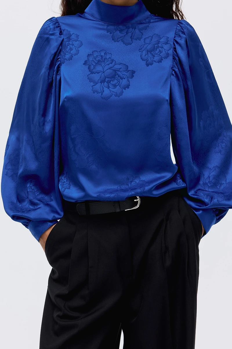 Blouse en tissu jacquard